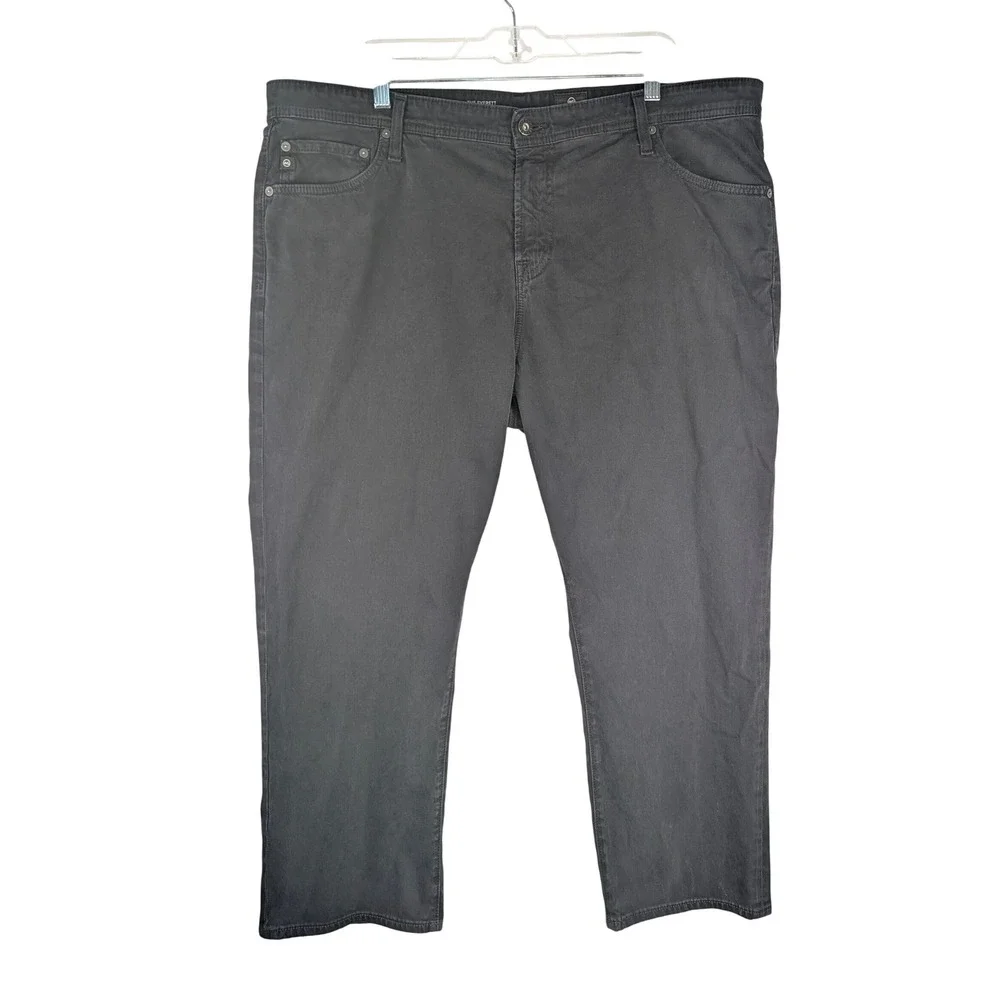 AG Adriano Goldschmied Everett Pants Mens 42x28 Charcoal Slim Straight Chinos